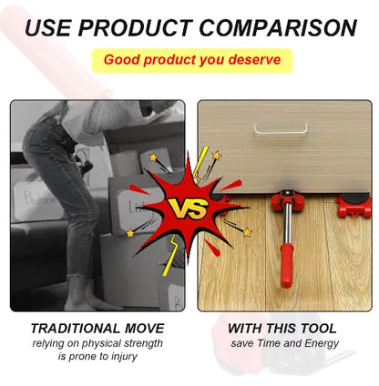 Furniture Lifter Mover Tool Set Furniture Lifting Wheels (5PCS)